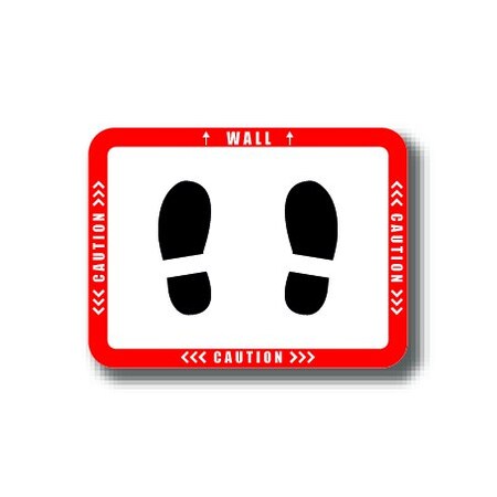 Ergomat 24in x 18in RECTANGLE SIGNS Caution / Wall DSV-SIGN 432 #2989 -UEN